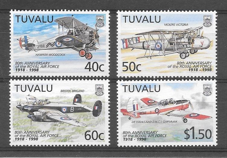 Tuvalu 1998 Vliegtuigen, Verzenden, Postfris