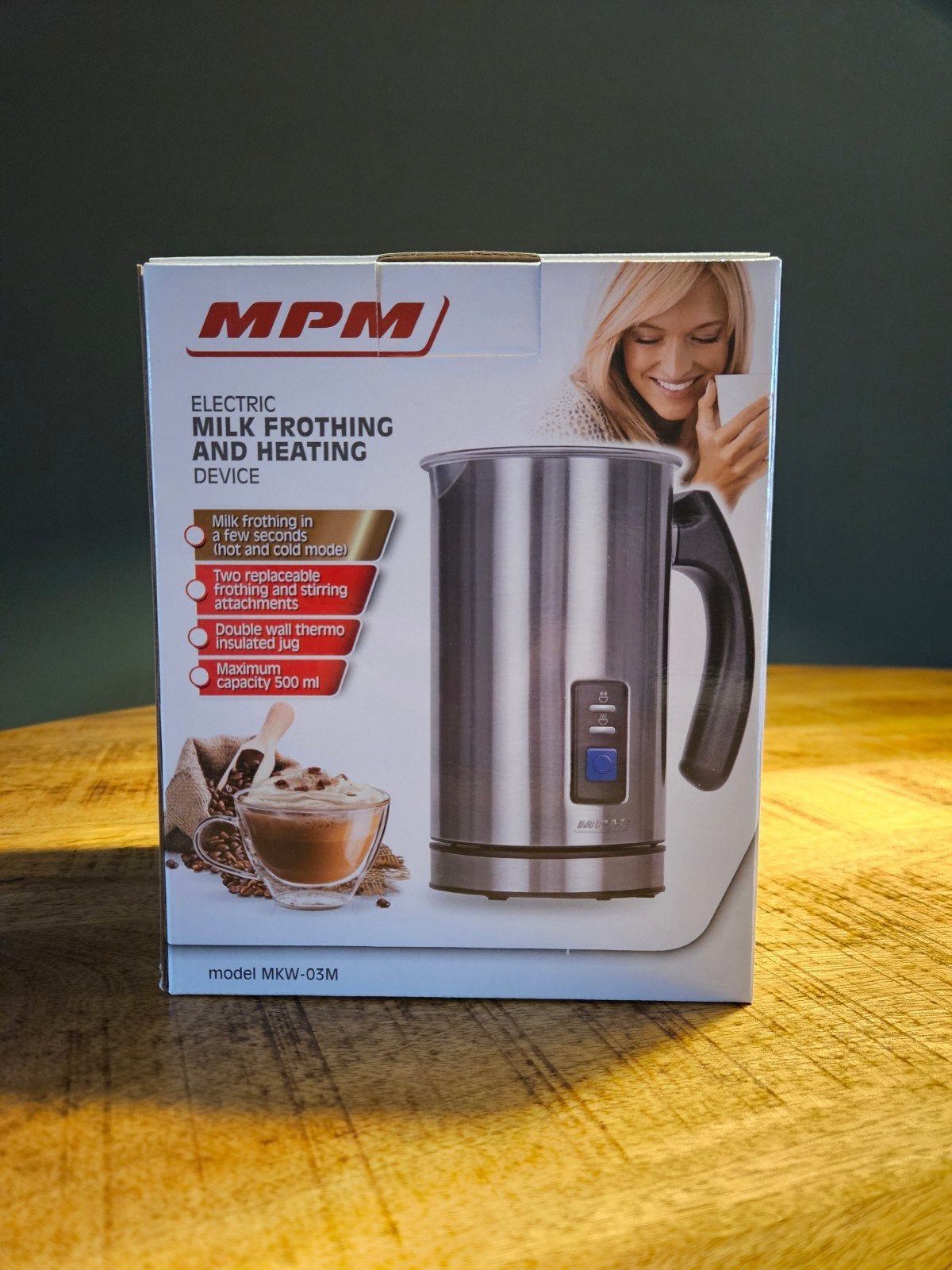 MPM Elektrische Melkopschuimer en Verwarming MKW-03M, Overige modellen, Overige typen, 10 kopjes of meer, Nieuw