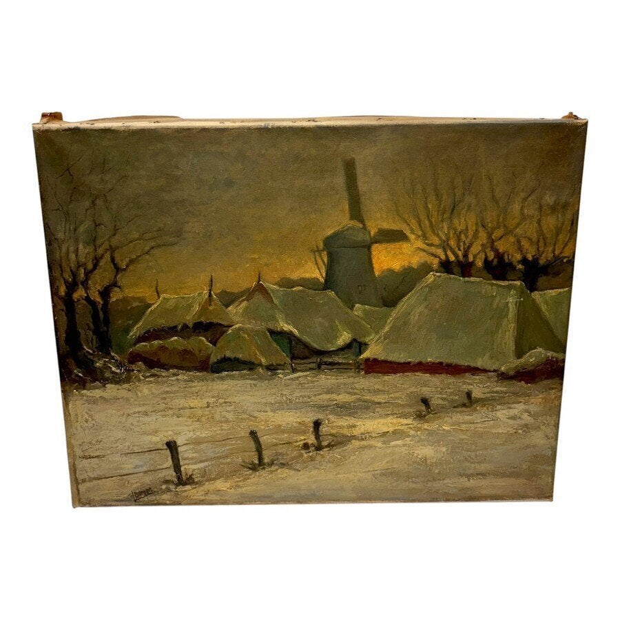 Hollandse School 20e eeuw - winterlandschap