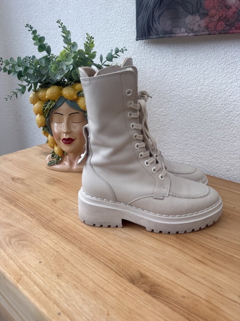 Nubikk leren laarsjes Beige, Nubikk, Overige kleuren, Verzenden, Overige typen