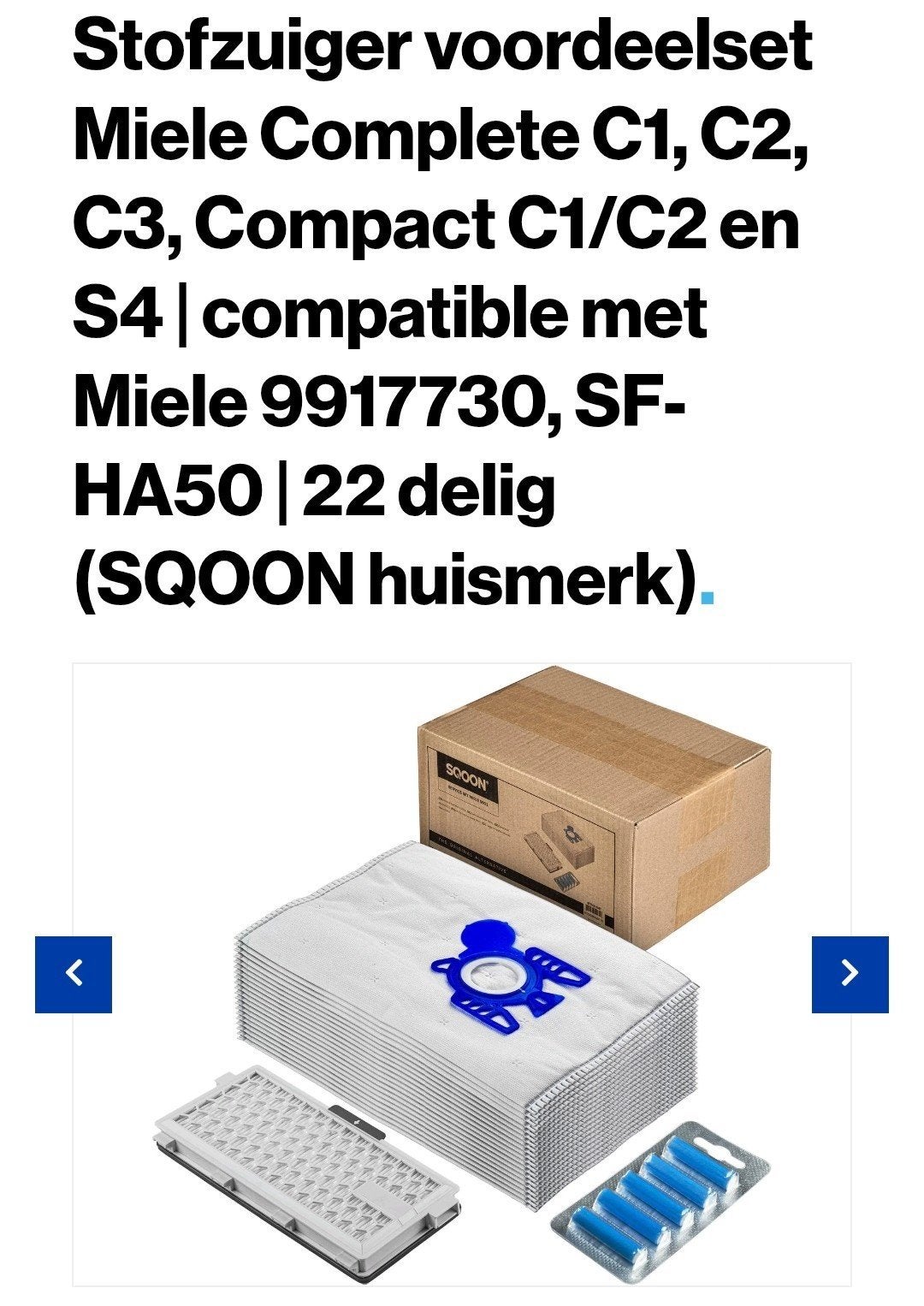 Stofzuiger voordeelset Miele, Ophalen of Verzenden, Nieuw