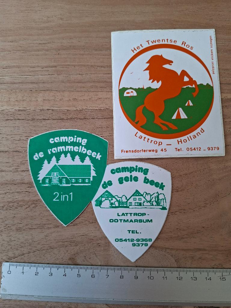 Stickers Lattrop Ootmarsum camping, Ophalen of Verzenden, Zo goed als nieuw, Overige typen