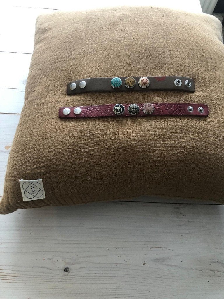 Noosa armbanden & chunks, Verzenden, Zo goed als nieuw, Overige kleuren, Leer