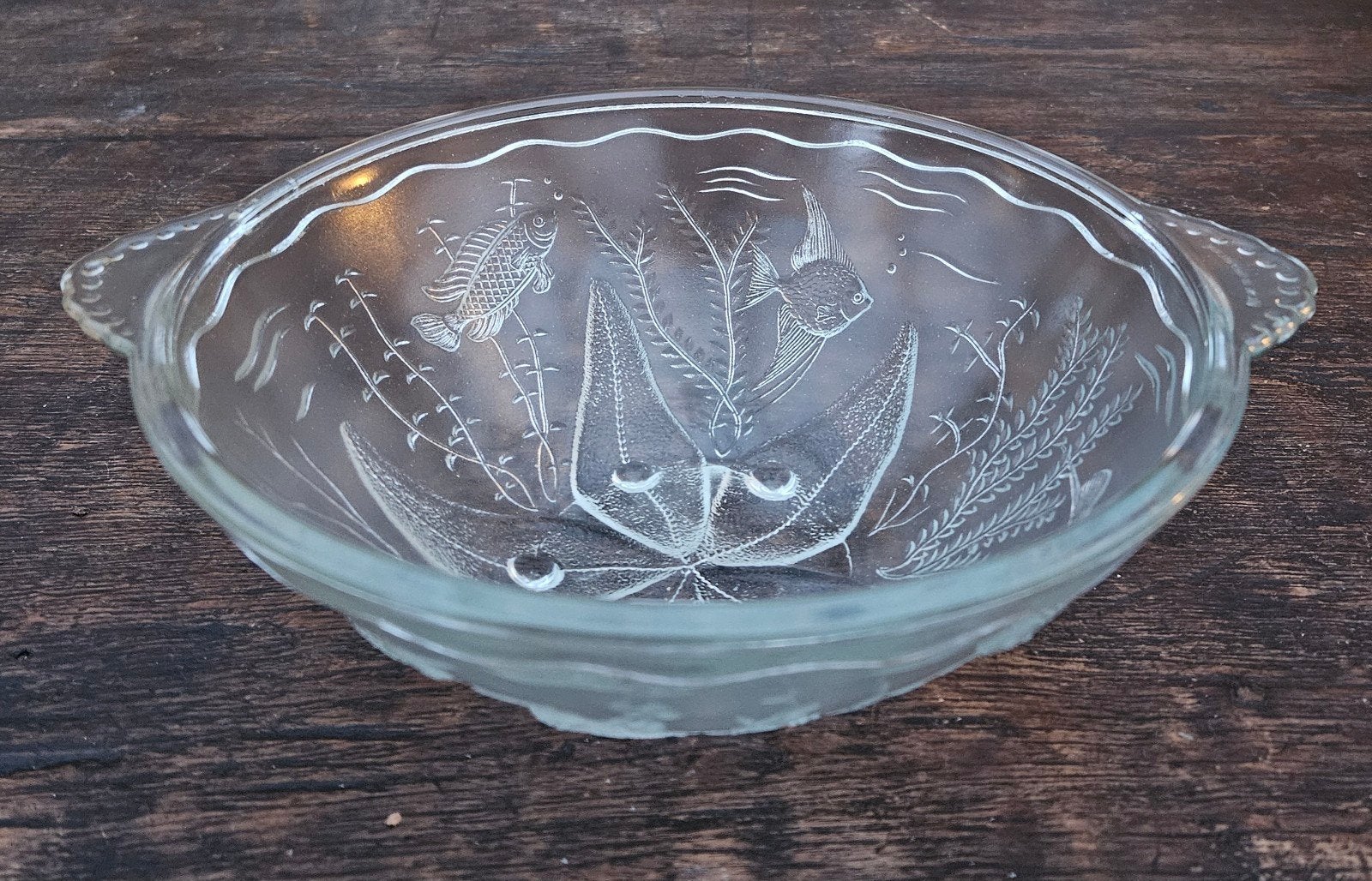 Art Deco Persglazen Schaal 'Fisch' – Walther & Söhne, Antiek en Kunst, Antiek | Schalen, Ophalen of Verzenden