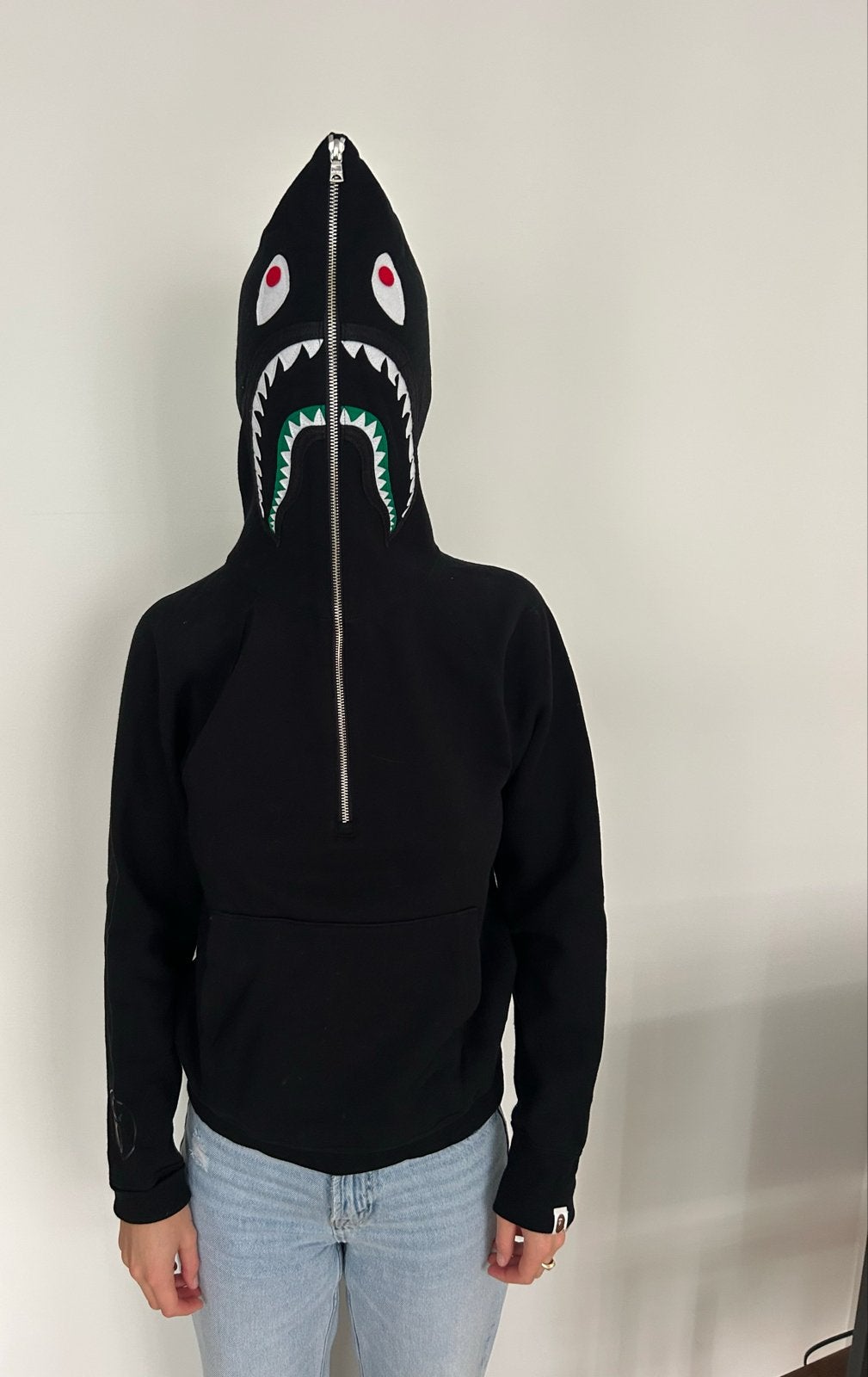 A Bathing Ape x Heineken Hoodie Zwart, Ophalen of Verzenden, Gedragen, Maat 46 (S) of kleiner, Zwart