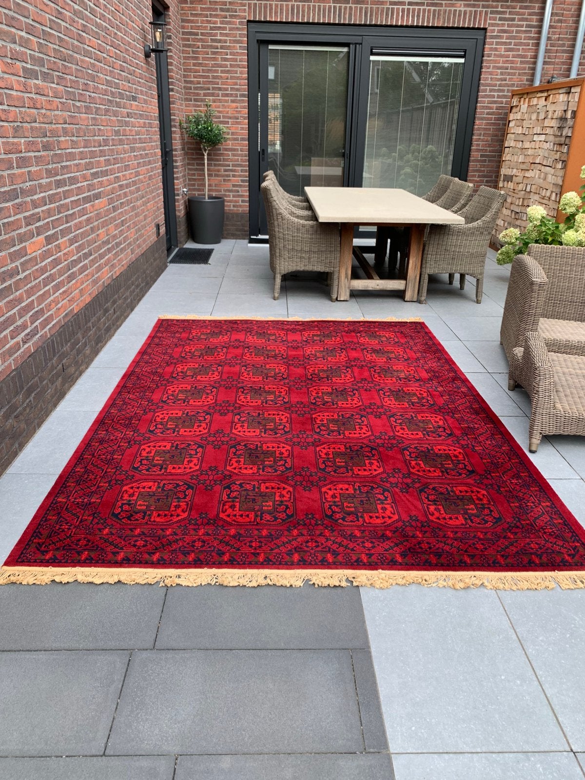 Super Leuk Sfeervol Vintage Vloerkleed in NIEUWSTAAT., Ophalen, 200 cm of meer, Zo goed als nieuw, Rechthoekig