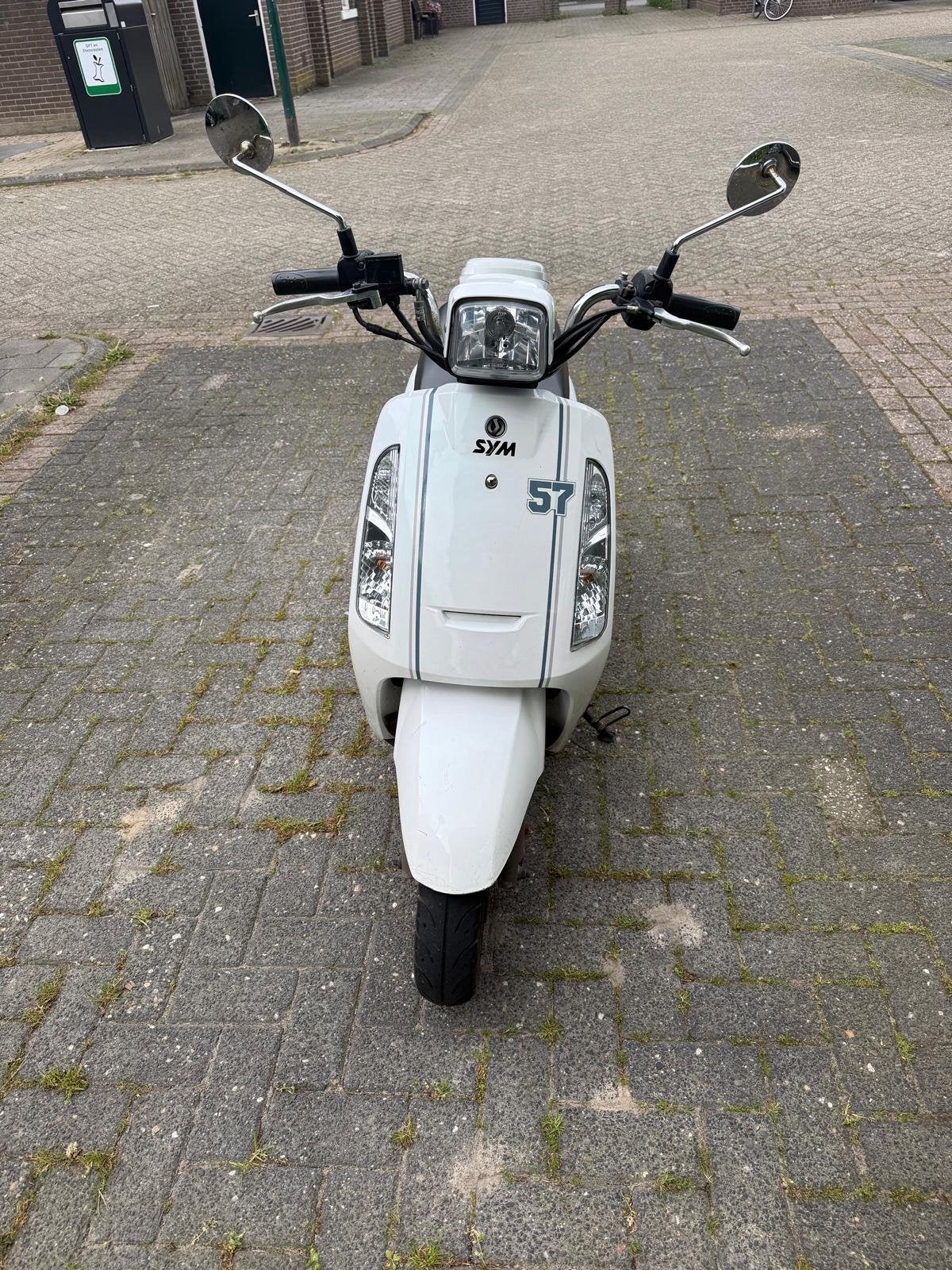 Witte Sym scooter, model Fiddle, met 162936 km, Ophalen, Gebruikt, Benzine, SYM