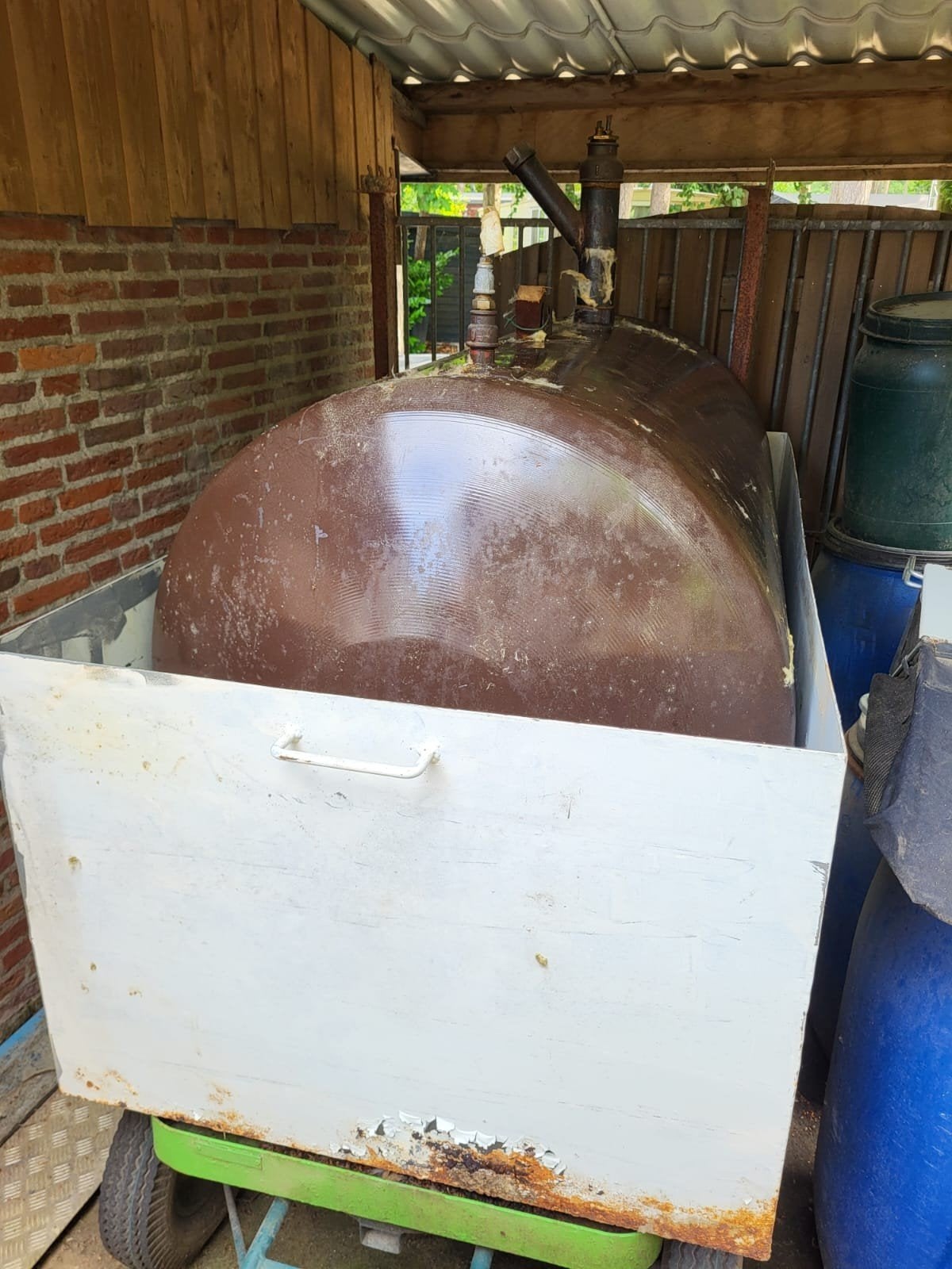 Olievat 1000 liter - Gebruikt, Doe-het-zelf en Verbouw, Ophalen of Verzenden, Gebruikt