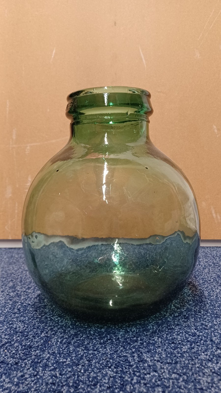 groene sierfles/ vaas, Ophalen