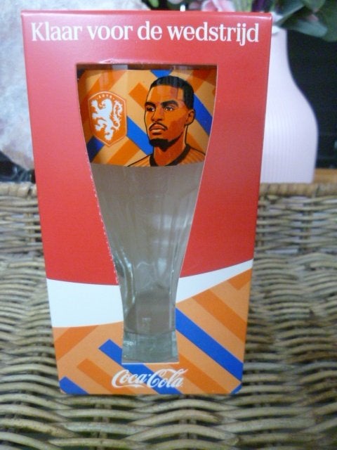 Coca-Cola Oranje WK Glas Ryan Gravenberch nieuw, Ophalen of Verzenden, Nieuw, Frisdrankglas