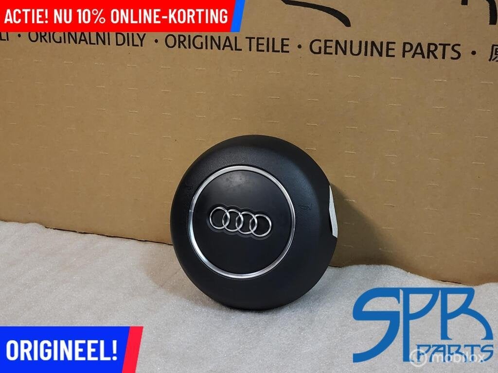 ORIGINELE STUURAIRBAG AUDI A3 8V S3 S-LINE ROND 3-SPAAKS, Audi, Gebruikt, Audi, Ophalen of Verzenden