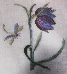 Borduurpatroon  Tulp en Libelle  nr 6018, Verzenden, Nieuw, Handborduren, Patroon