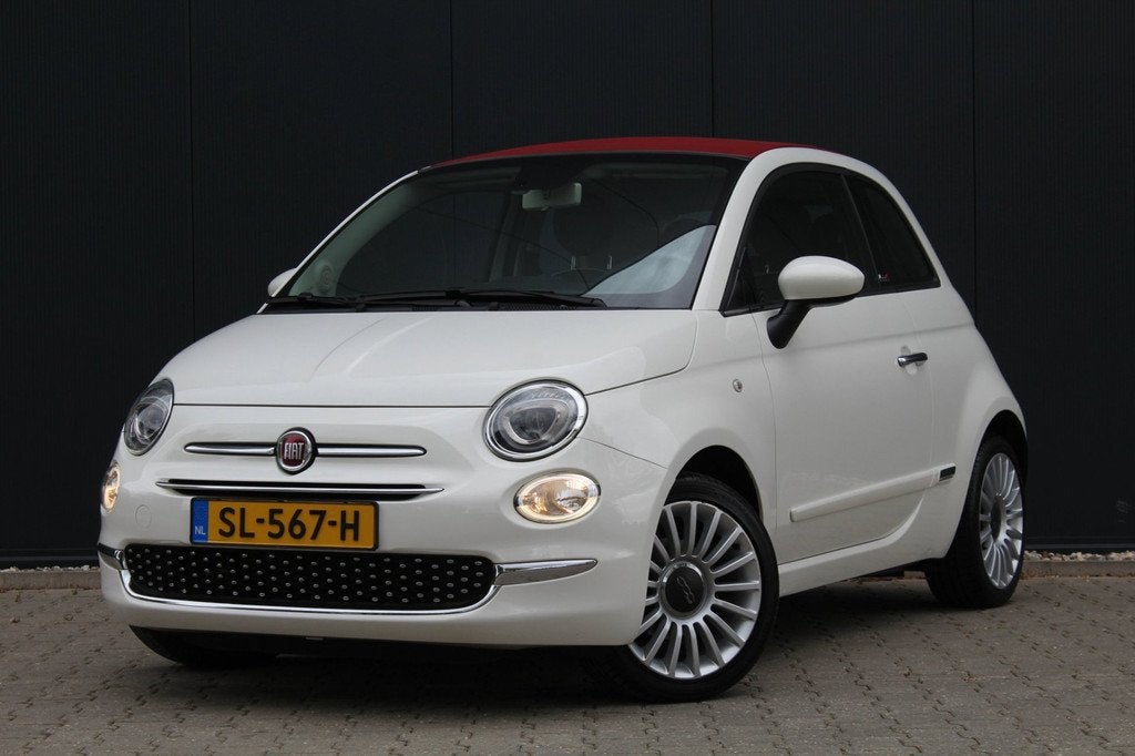 Fiat 500 C 0.9 TwinAir Turbo Lounge | Automaat | Cabrio | Na, Stof, Gebruikt, Cabriolet, Wit