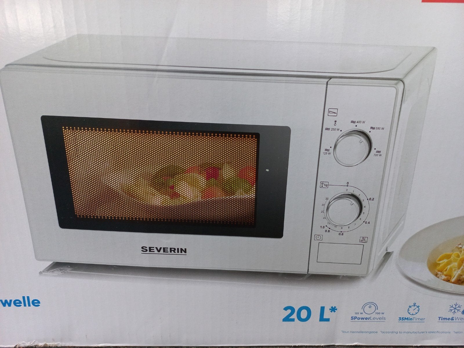 Severin Magnetron 20L - Nieuw in doos, Ophalen of Verzenden, Nieuw, Vrijstaand, Draaiplateau