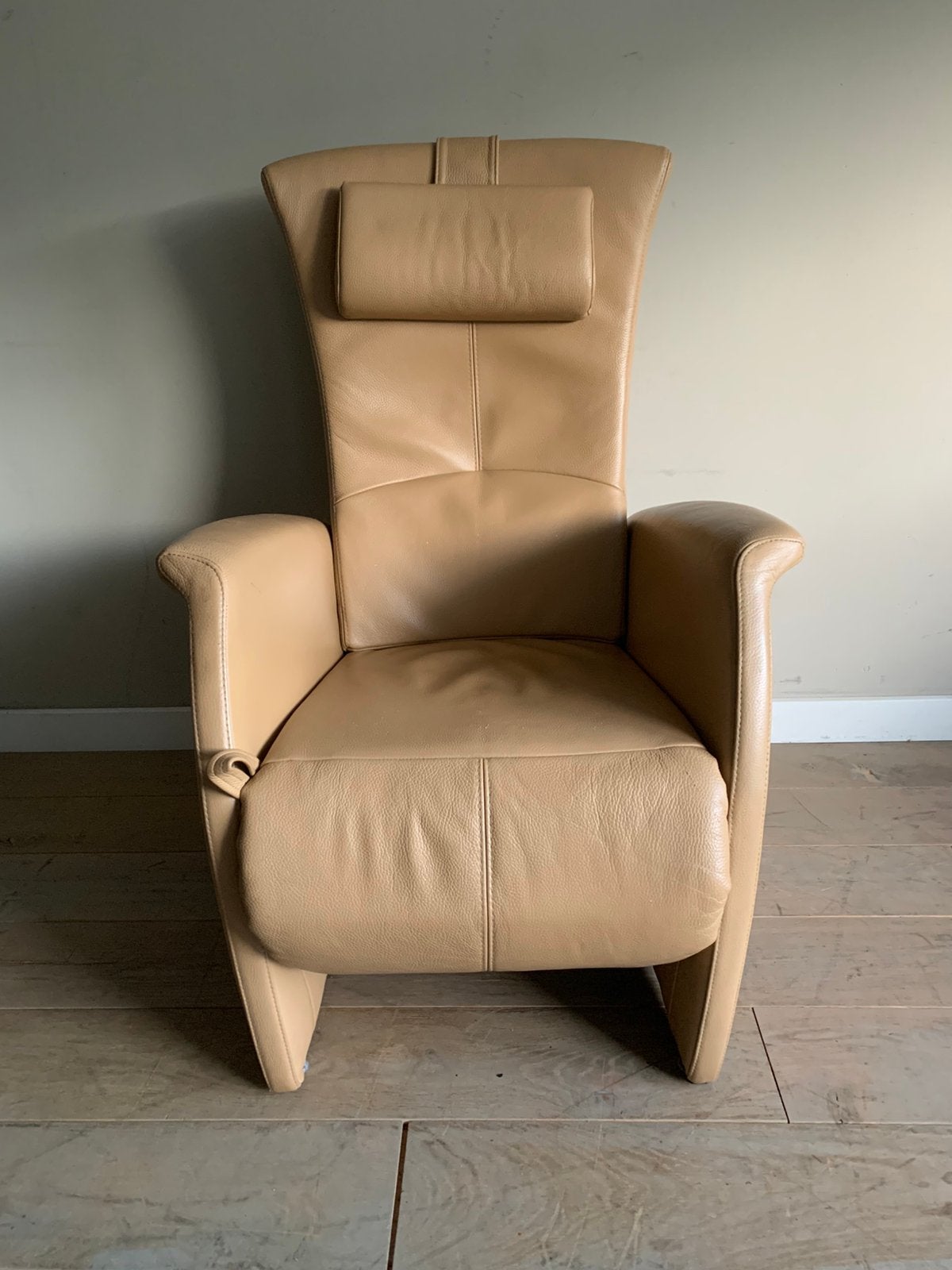 Relax fauteuil van top merk prominent., Huis en Inrichting, Ophalen, Minder dan 75 cm, Leer, Zo goed als nieuw