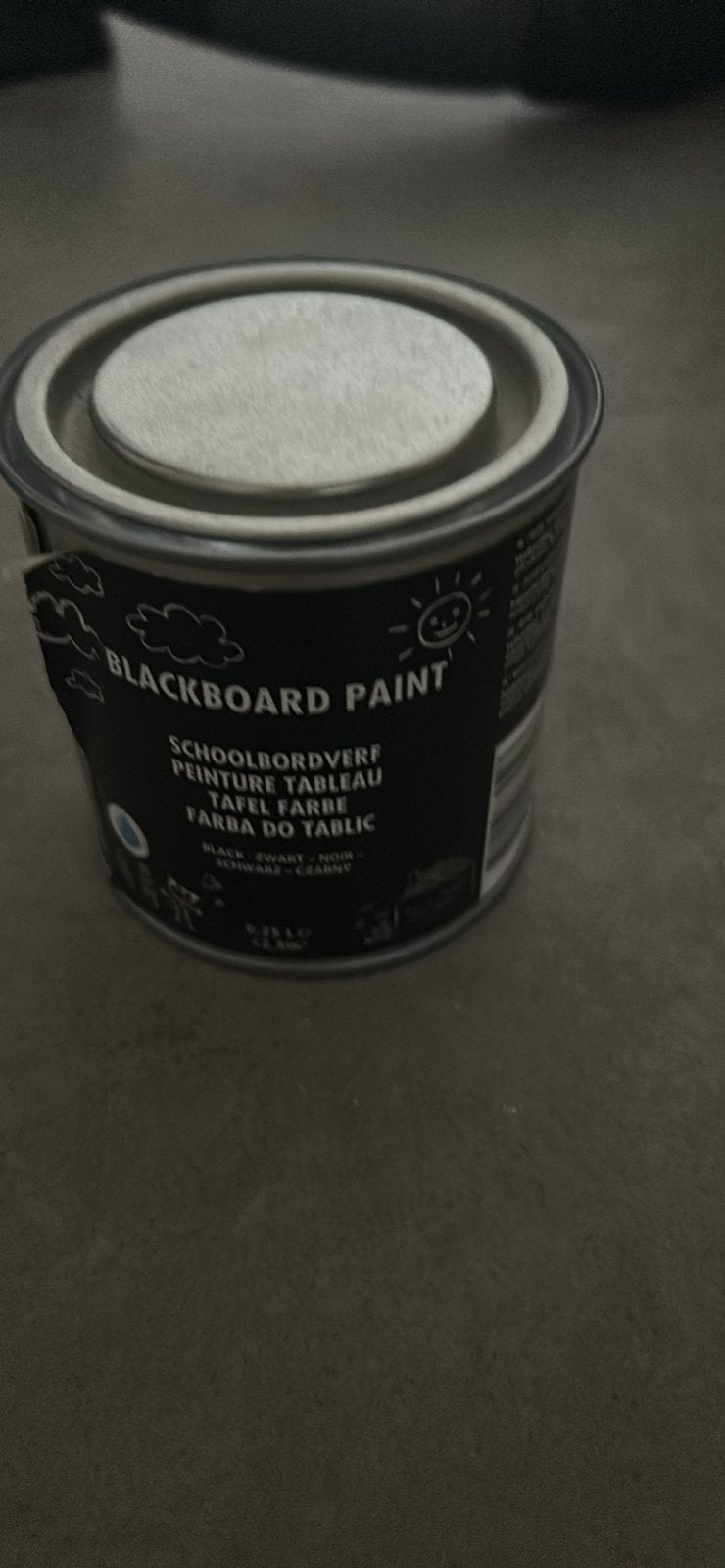 Zwarte schoolbordverf - Blackboard Paint, Doe-het-zelf en Verbouw, Verf, Beits en Lak, Verzenden, Zwart, Nieuw, Verf