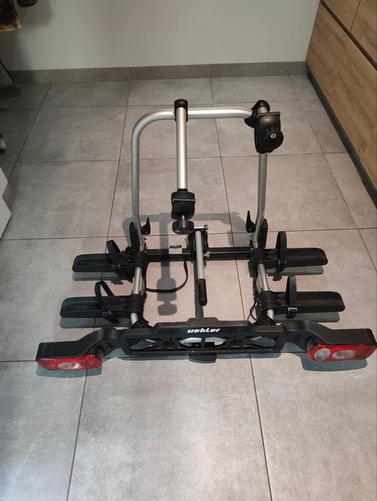 Uebler X21 kantelbare Fietsendrager voor elektrische fietsen, Auto diversen, Fietsendragers, Gebruikt, Ophalen of Verzenden, 2 fietsen