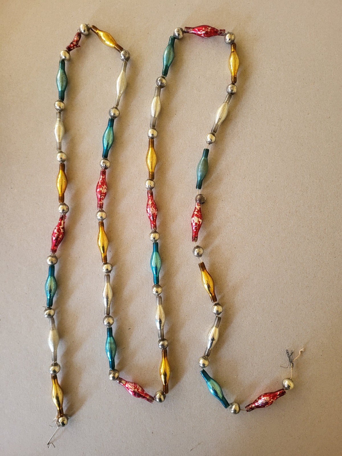 Glazen kerst versiering, ketting slinger, Ophalen of Verzenden