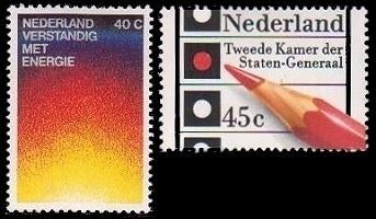 1128 - 1129 (jaar 1977) | Energie, verkiezingen, Postzegels en Munten, Postzegels | Nederland, Ophalen of Verzenden, Na 1940, Postfris