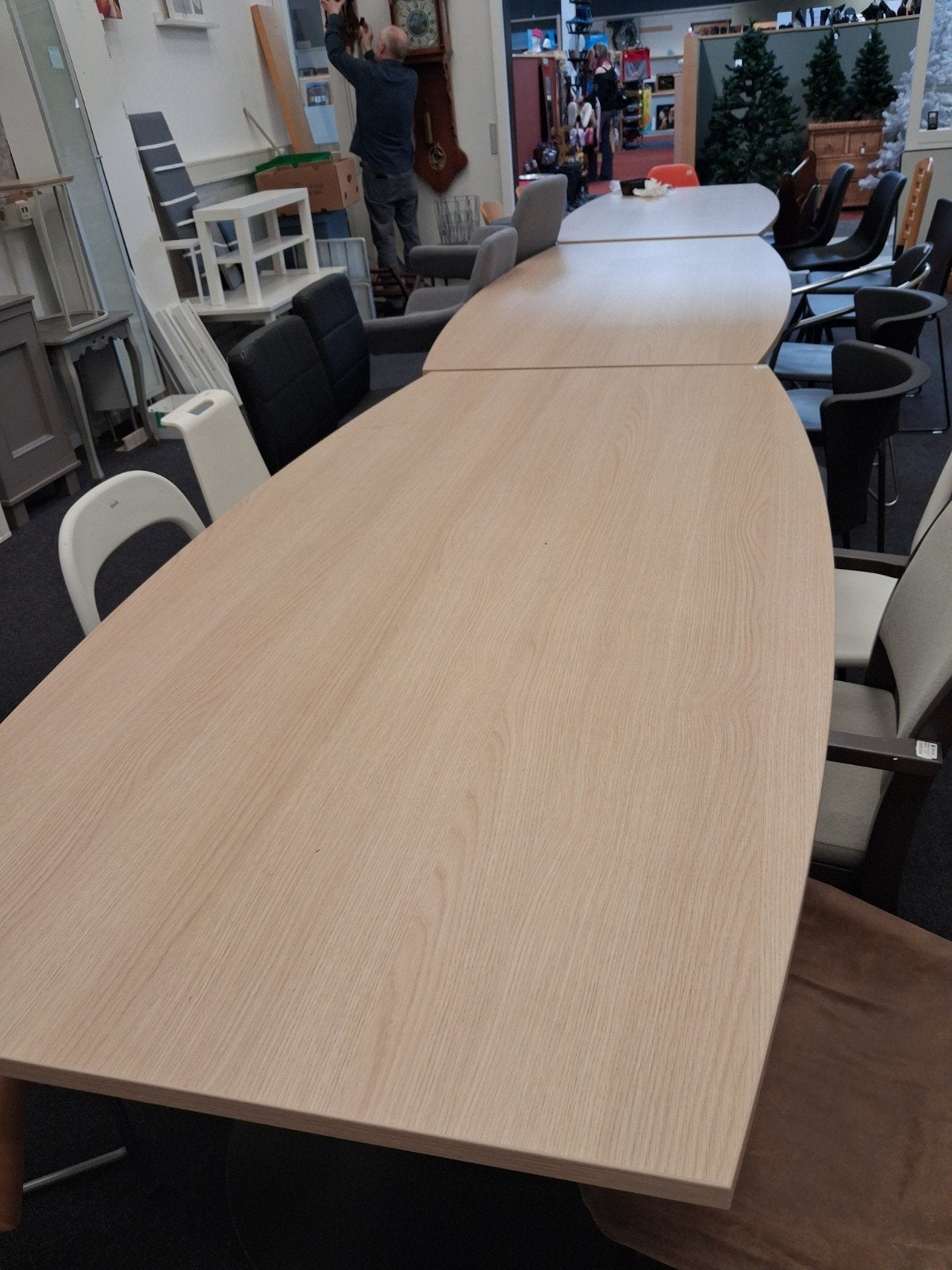 3 mooie tafels met ijzeren poten - 200x100 cm, Huis en Inrichting, Overige houtsoorten, Gebruikt, 200 cm of meer, Vijf personen of meer