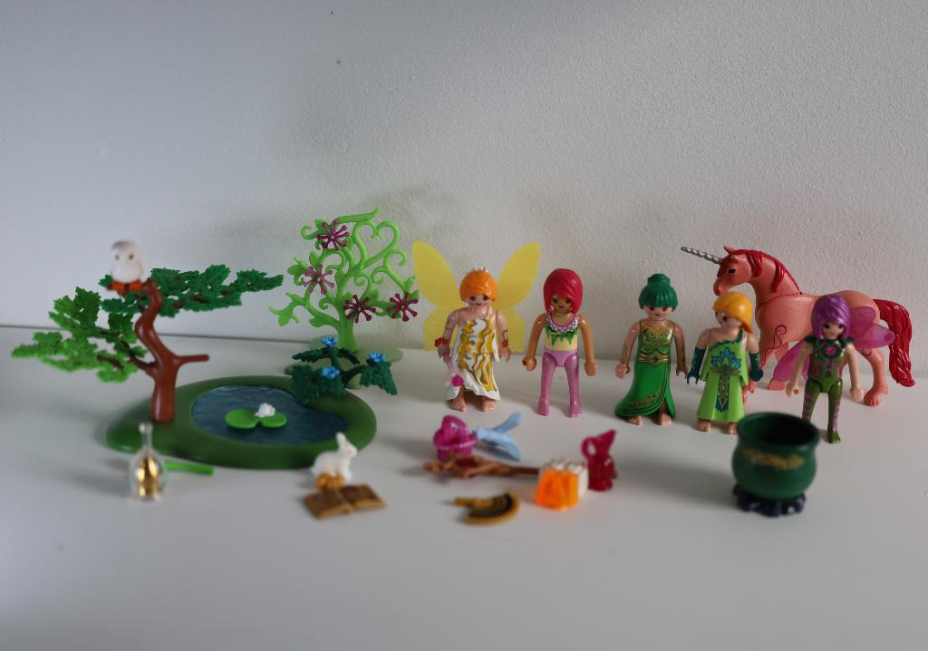 Playmobil, 5 feeën, eenhoorn, vijver, dieren, accessoires, Ophalen of Verzenden