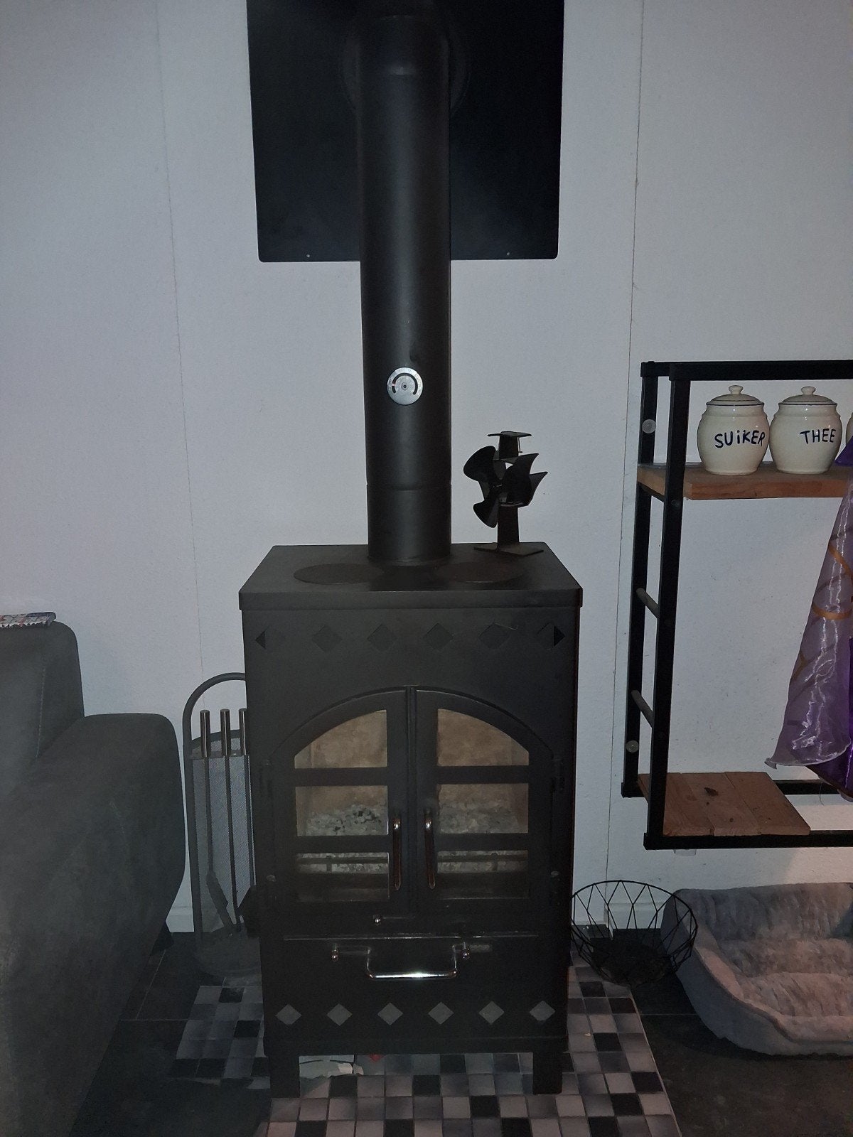 Goldkamin Houtkachel 7kW - Zo goed als nieuw, Huis en Inrichting, Ophalen, Houtkachel, Zo goed als nieuw, Vrijstaand