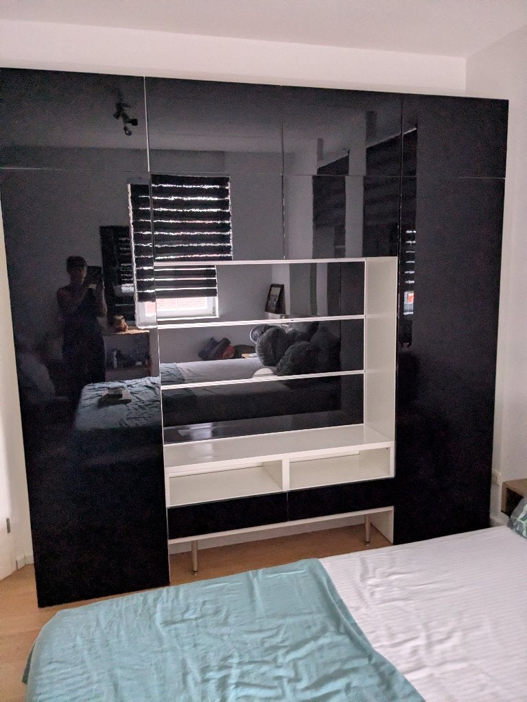 Kast / tv meubel, hoogglans zwart, Ophalen, 200 cm of meer, Zo goed als nieuw, 200 cm of meer