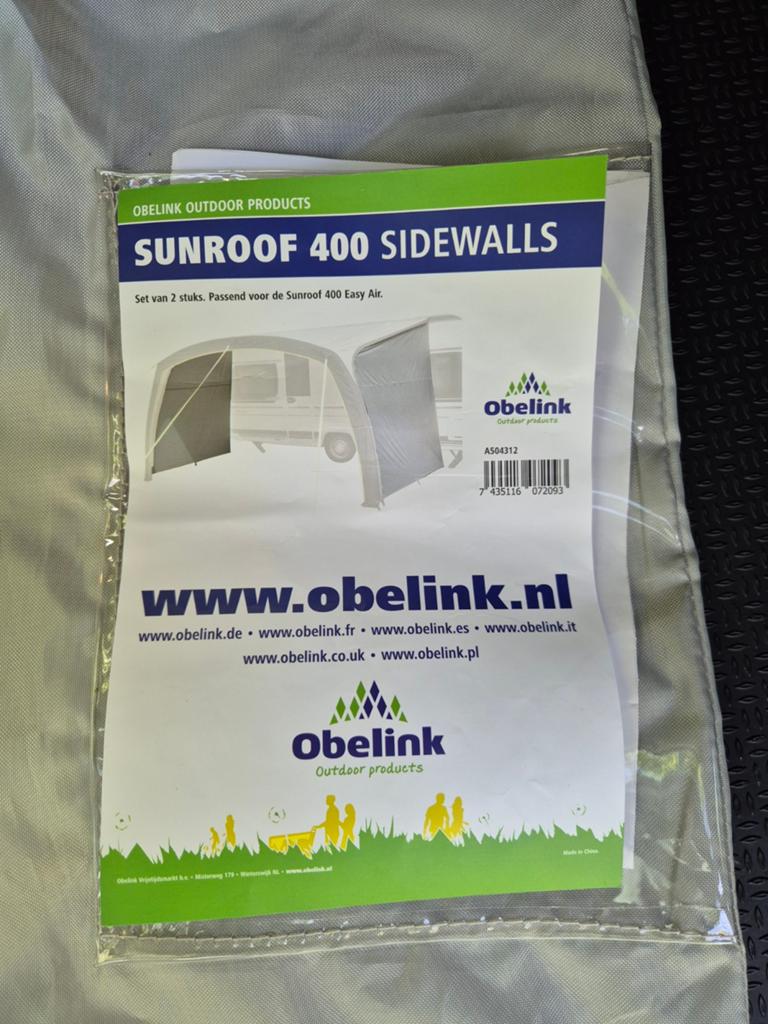 Obelink Sunroof 400 Easy Air zijwanden, Caravans en Kamperen, Ophalen of Verzenden, Gebruikt
