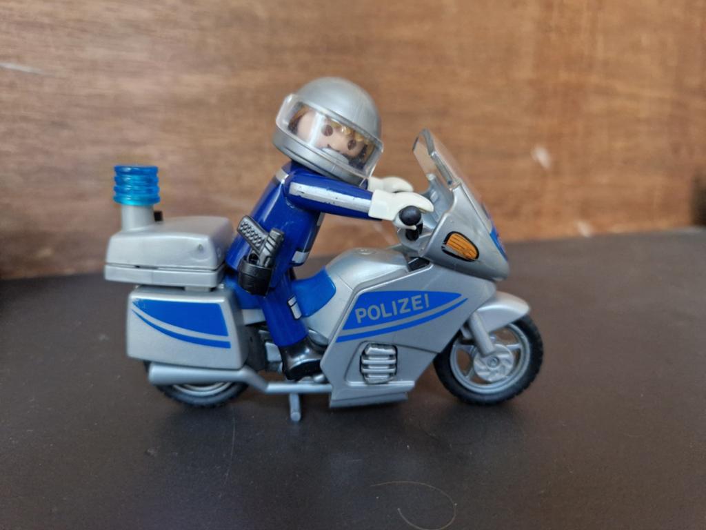 Playmobil 5180 - Politiemotor met zwaailicht, Kinderen en Baby's, Speelgoed | Playmobil, Ophalen, Gebruikt