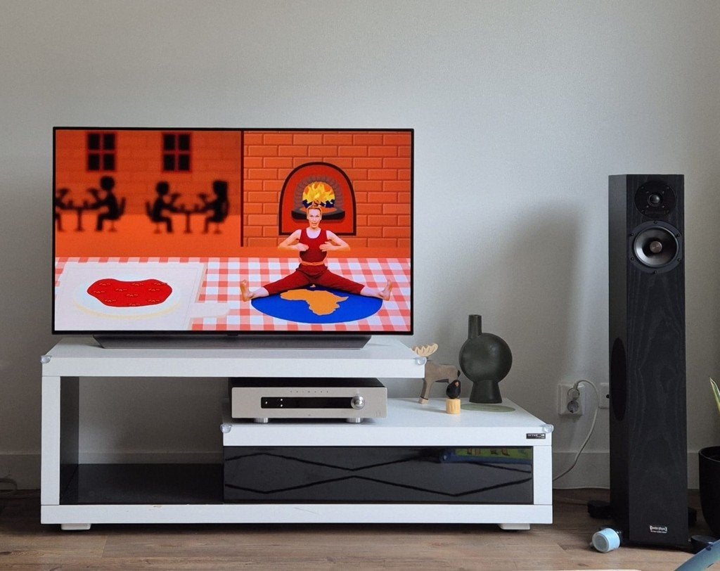 TV meubel te koop, Ophalen, Gebruikt, 100 tot 150 cm, Minder dan 100 cm