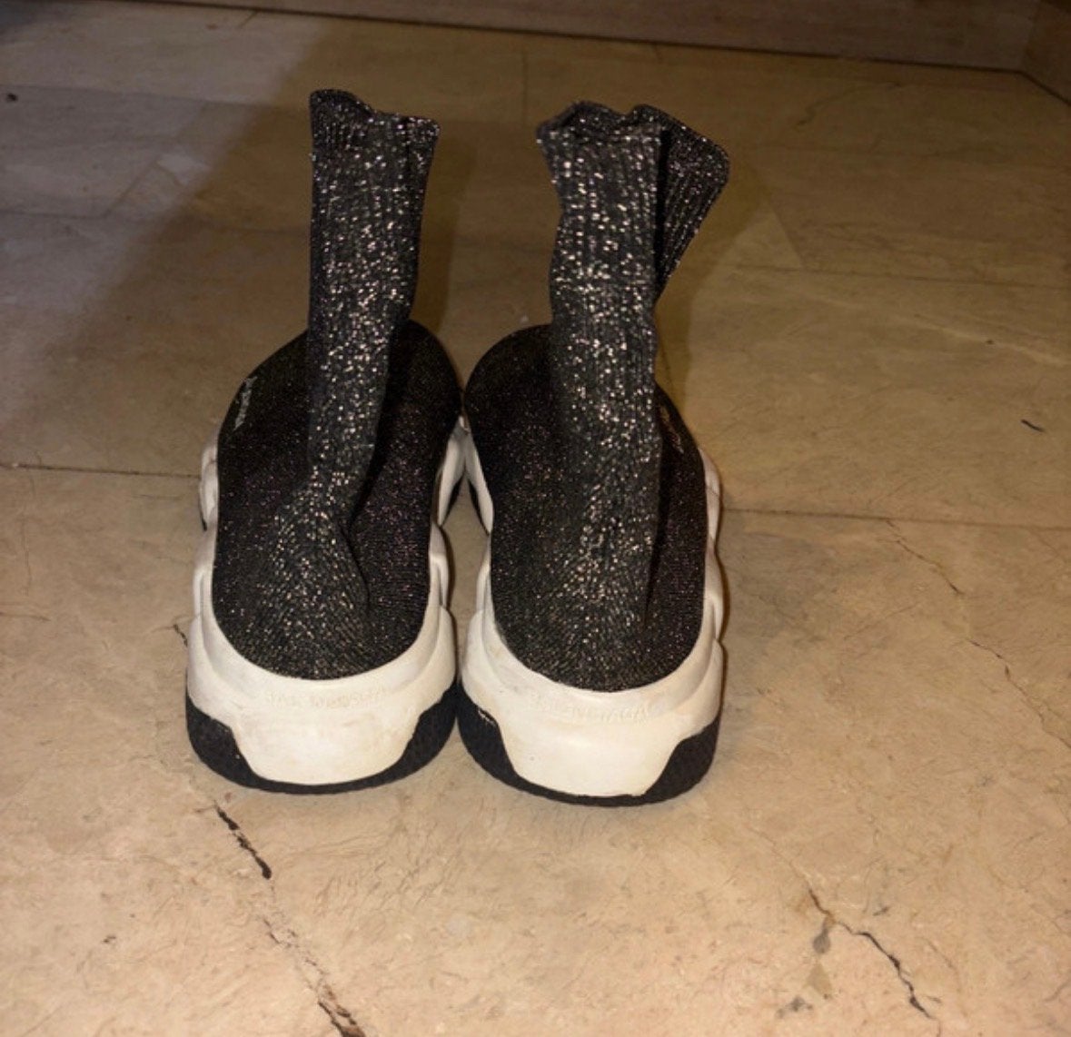 Balenciaga Runners - Maat 40 - Zwart/Glitter, Zwart, Ophalen of Verzenden, Sneakers of Gympen, Zo goed als nieuw
