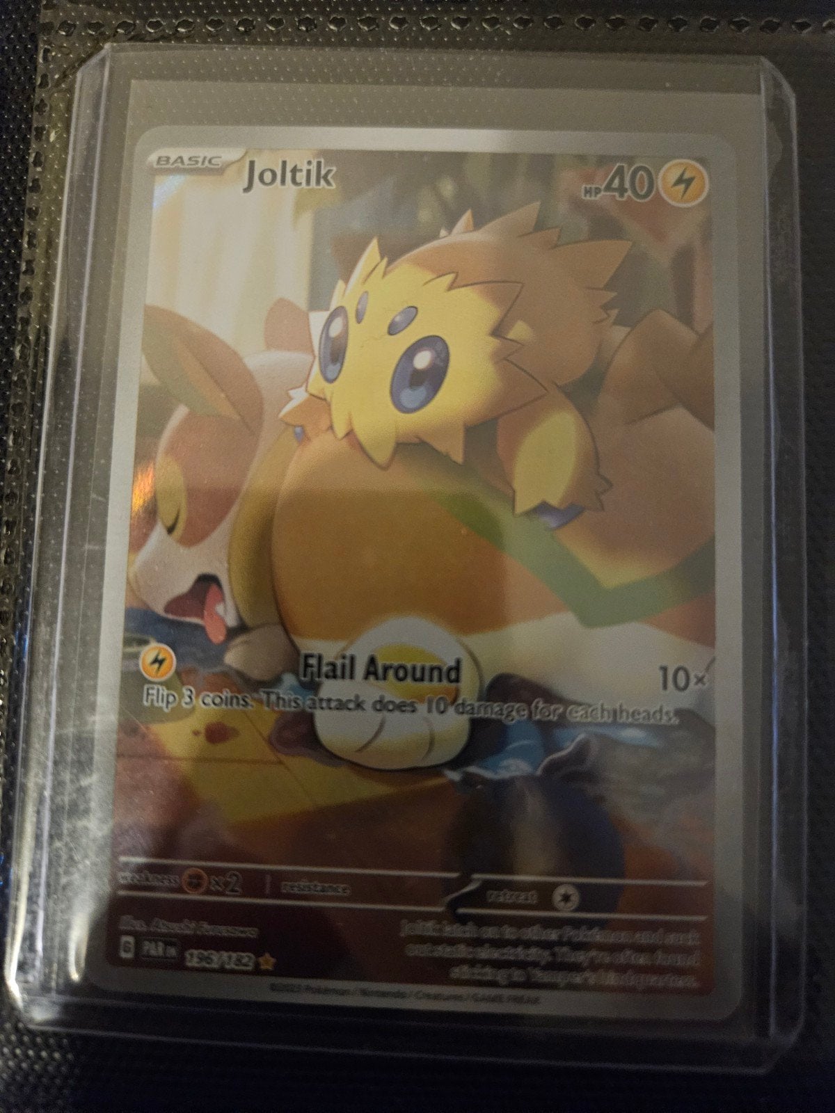 Pokemon Joltik 196/182 Paradox Rift, Ophalen of Verzenden, Zo goed als nieuw, Losse kaart, Foil