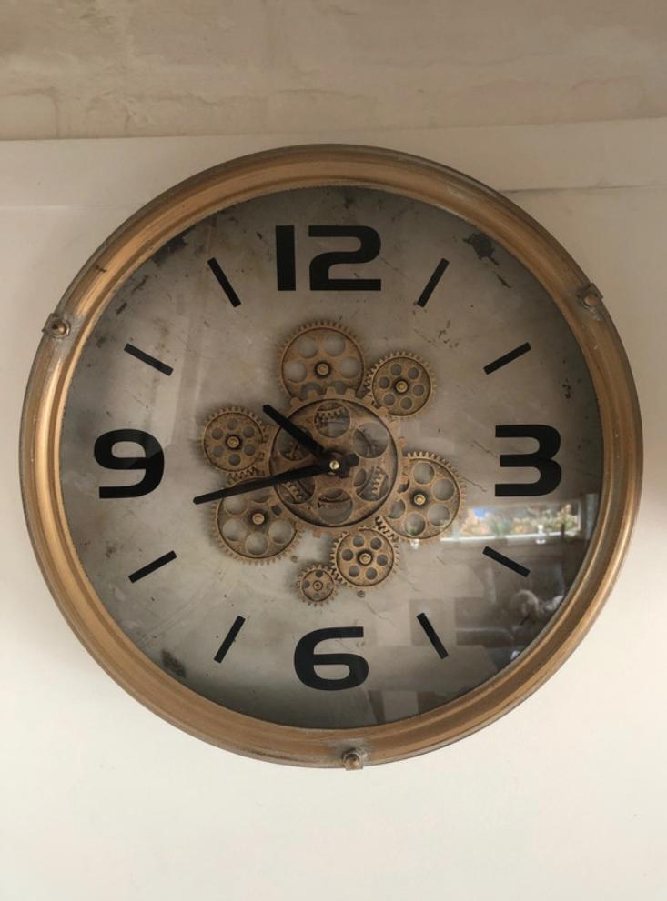 Grote wandklok - 46 cm, Ophalen of Verzenden, Gebruikt, Wandklok