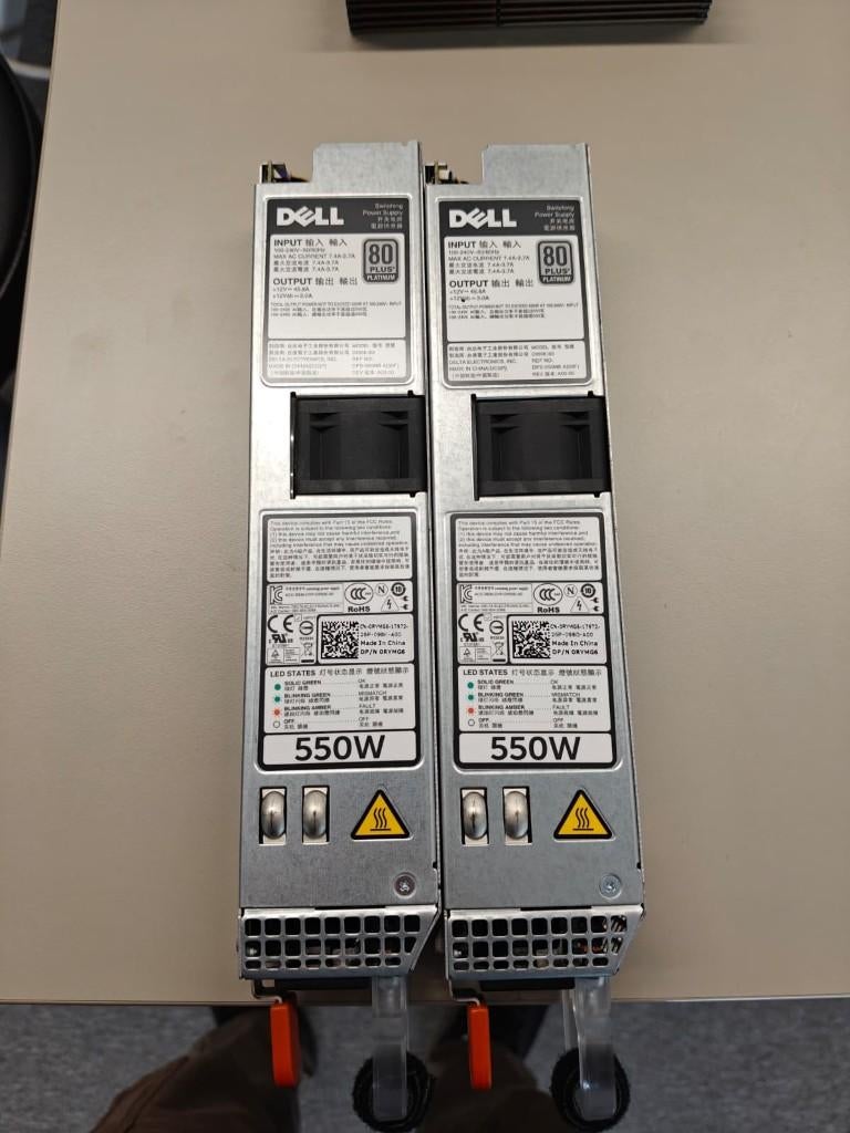 2x Dell 550W Hot-Swap Server PSU, Ophalen of Verzenden, Gebruikt
