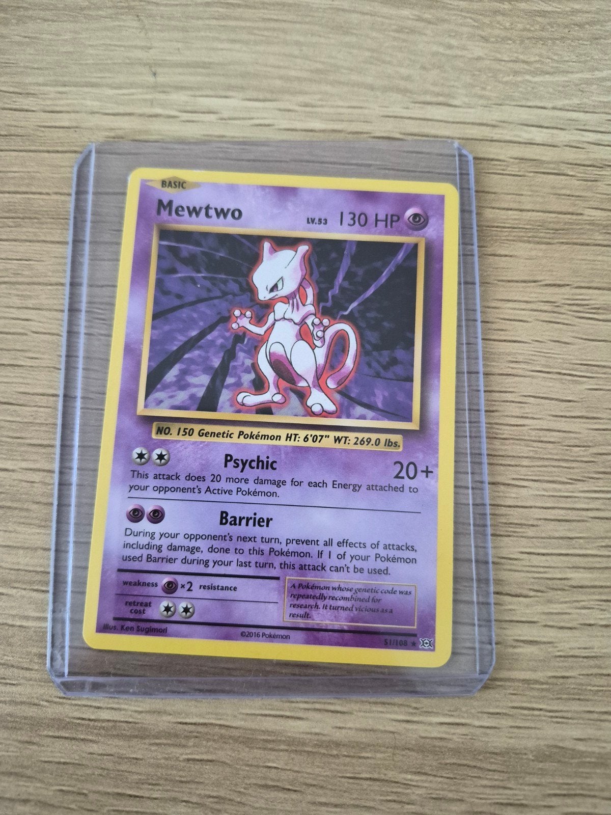 Mewtwo Pokémon kaart 5/108 - Basic LV.53 130 HP (2016), Verzenden, Zo goed als nieuw, Losse kaart