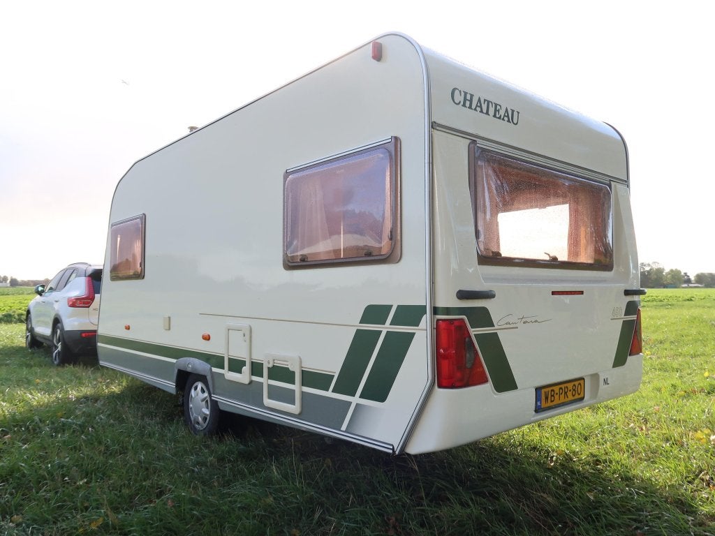 Chateau Cantara 450 / voortent / mover, Caravans en Kamperen, Rondzit, Dwarsbed, Bedrijf, Tot en met 4