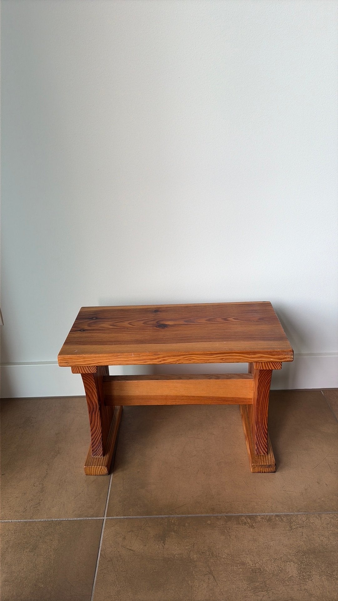 Vintage grenenhouten bankje, Ophalen of Verzenden, Zo goed als nieuw, Hout