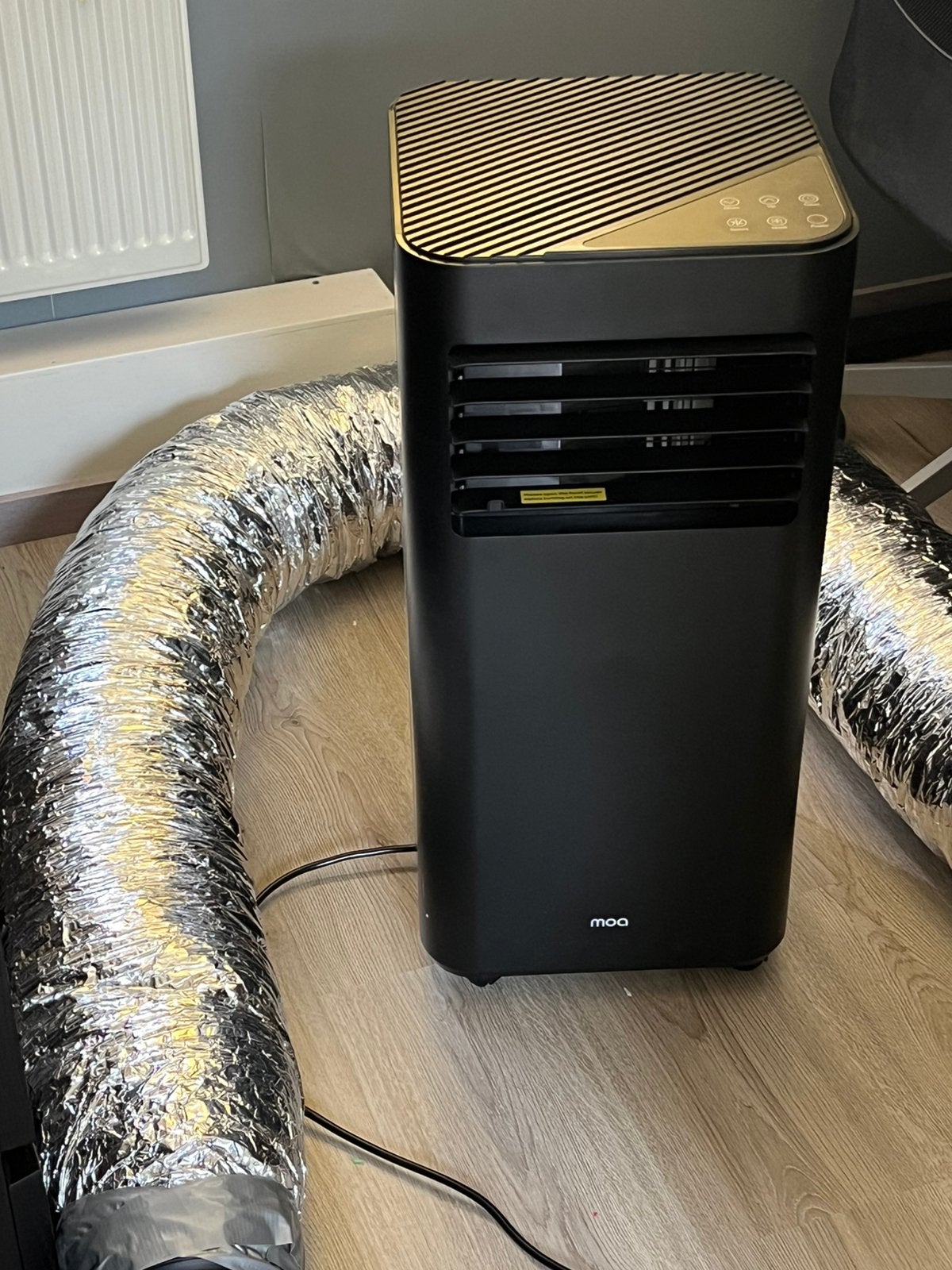 MOA 010B airco, zwart, 9000BTU, Ophalen, Koelen en Ontvochtigen, 2 snelheden, Zo goed als nieuw