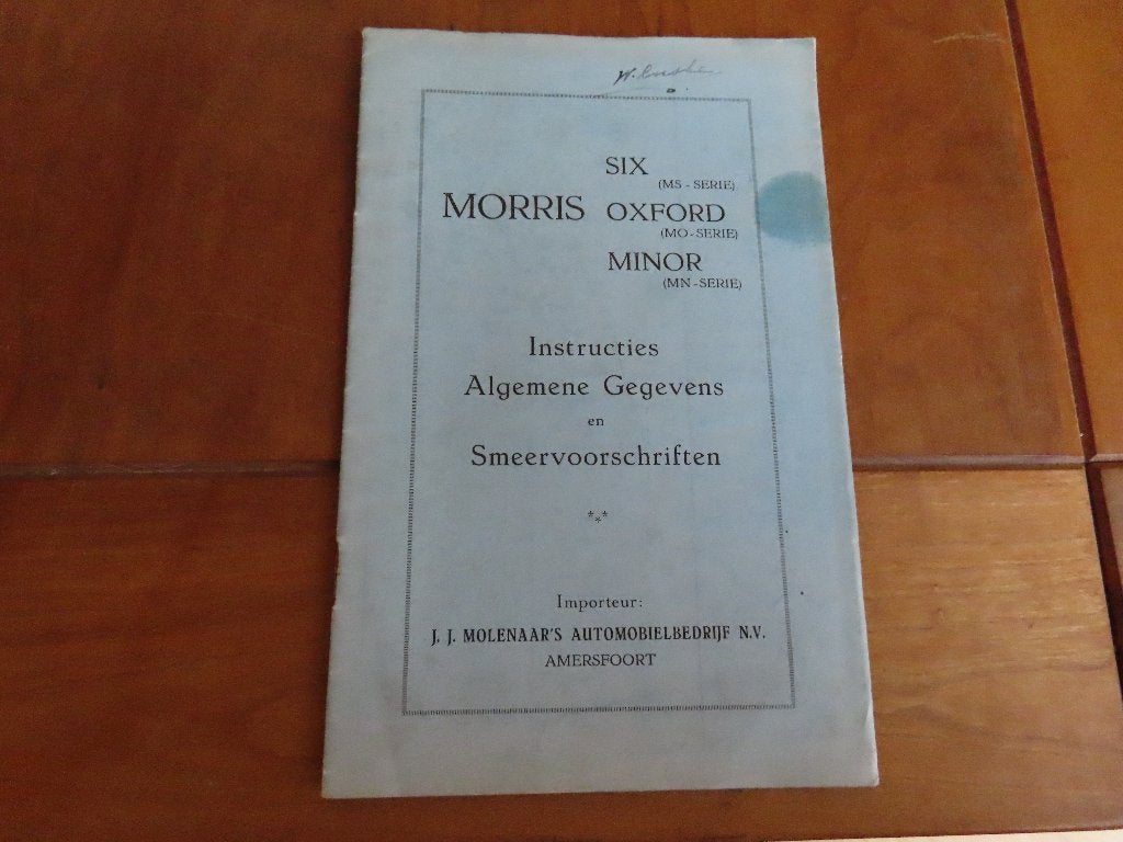 Morris Six, Morris Oxford, Morris Minor , NL, jaren 50?, Auto diversen, Handleidingen en Instructieboekjes, Ophalen of Verzenden