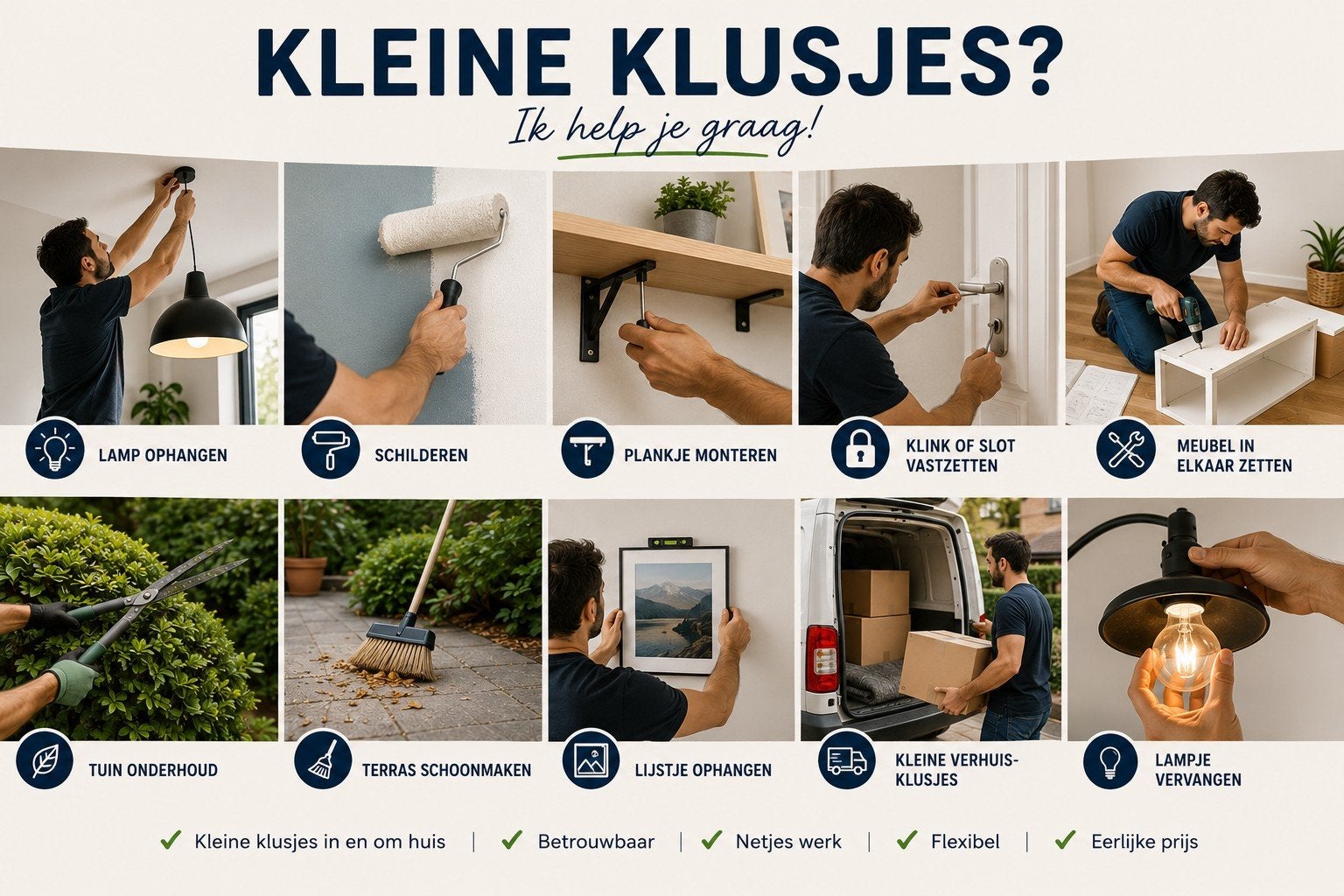 klusjesman beschikbaar, Diensten en Vakmensen, Klussers en Klusbedrijven