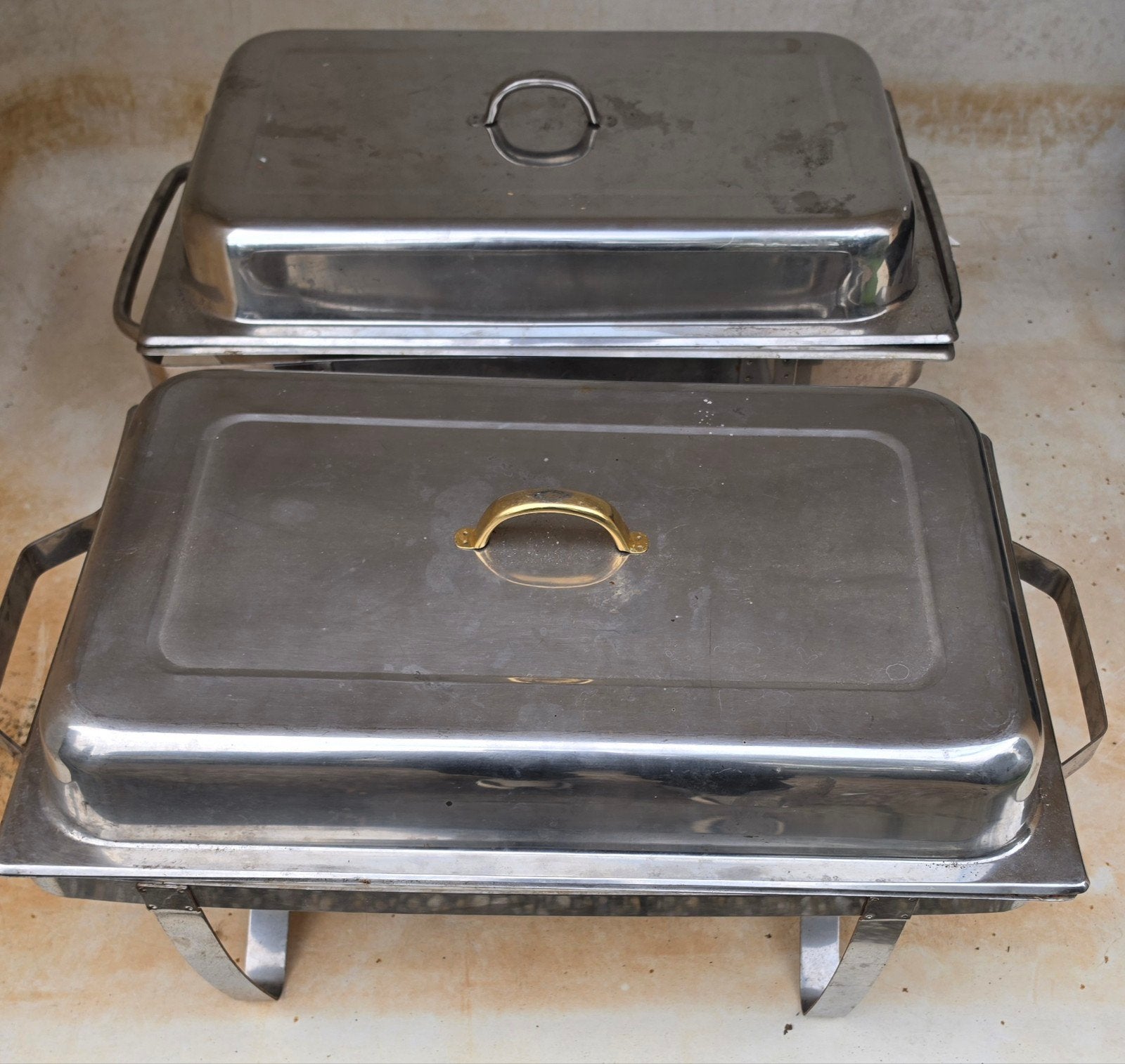 Roestvrijstalen Chafing Dish (2 stuks), Ophalen, Gebruikt, Rvs, Overige typen