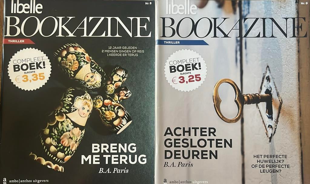 10 bookazine, oa B.A Paris, Nathalie Pagie, M.J. Arlidge, Boeken, Ophalen of Verzenden, Zo goed als nieuw