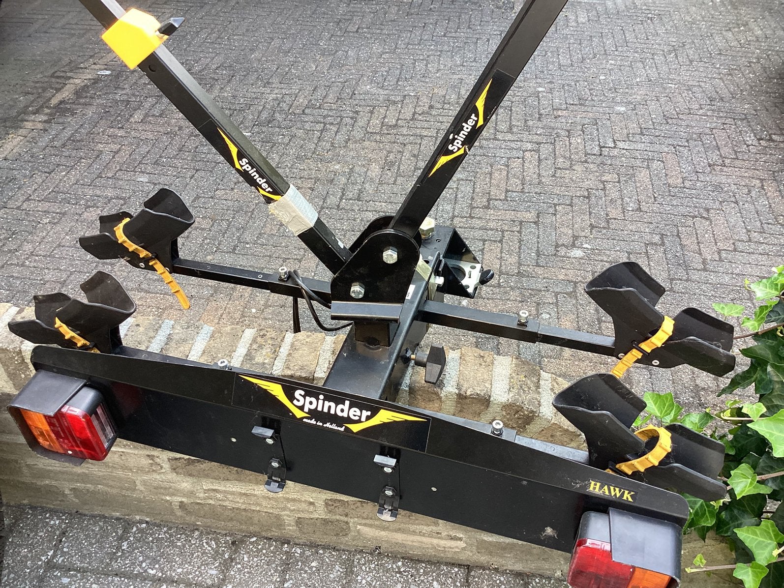 Spinder- Hawk fietsendrager voor twee fietsen, Auto diversen, Fietsendragers, Ophalen, Gebruikt, Trekhaakdrager