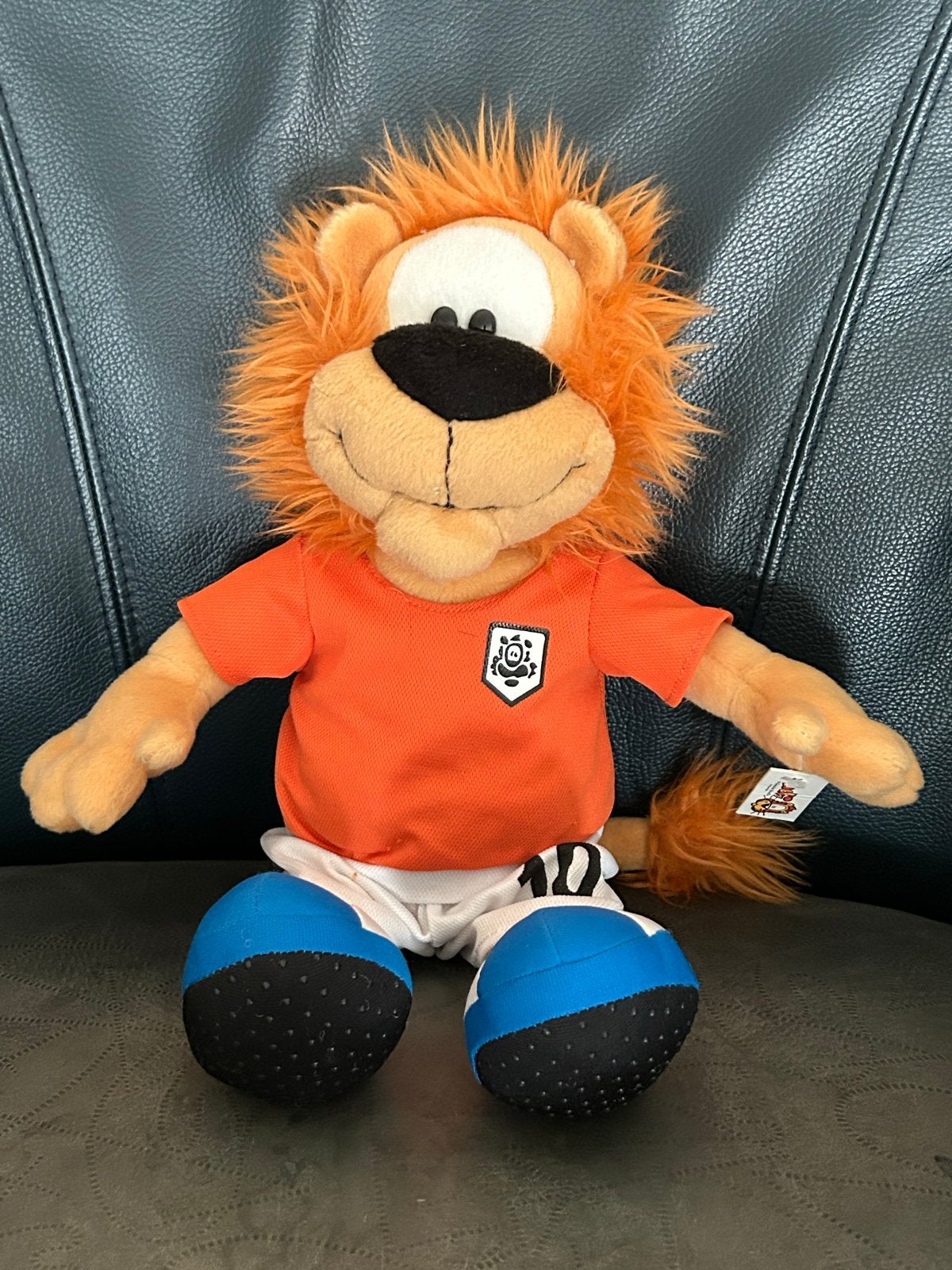 Originele Loekie de Leeuw Knuffel oranje Voetbal Mascotte WK, Oranje, Overige merken, Overige karakters, Nieuw