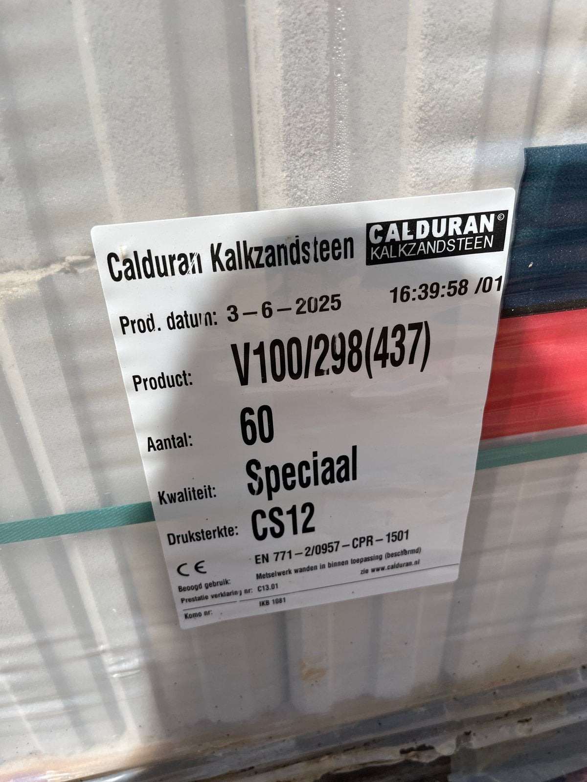 Calduran Kalkzandsteen V100/298(437) - 60 stuks, Ophalen, Nieuw, Kalkzandstenen