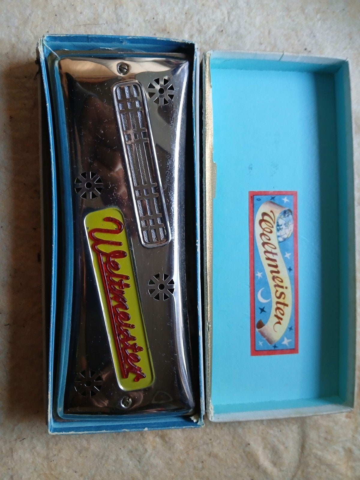 Weltmeister Mondharmonica met doosje, Ophalen of Verzenden, Gebruikt, Met koffer of doosje