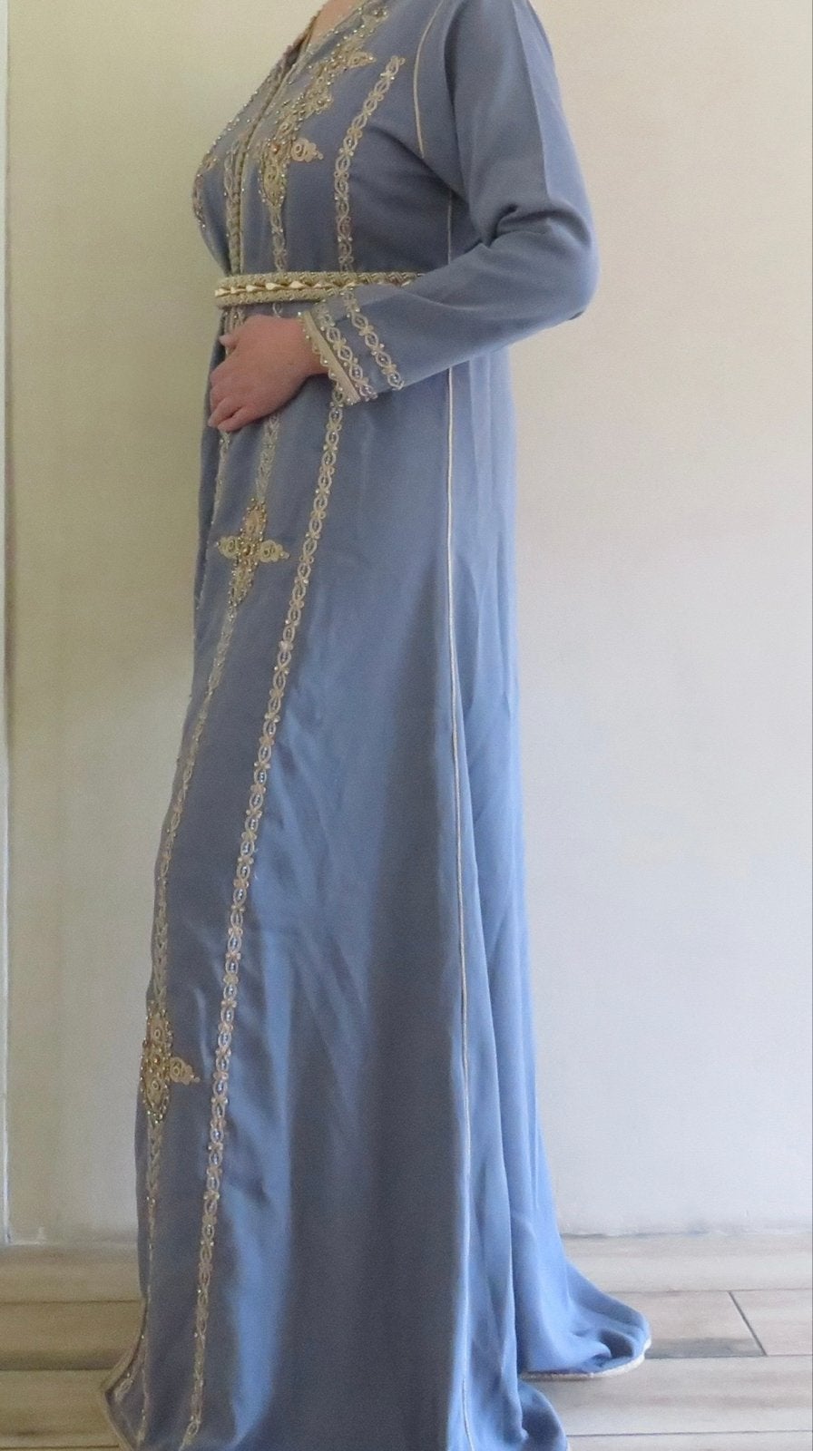 Takchita 2-delig, 1x gedragen - Elegante Marokkaanse jurk, Maat 38/40 (M), Overige typen, Ophalen of Verzenden, Zo goed als nieuw