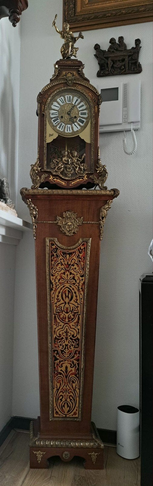 Boulle Klok op Piedestal ( Plaatje ) Console Klok, Antiek en Kunst, Antiek | Klokken, Ophalen