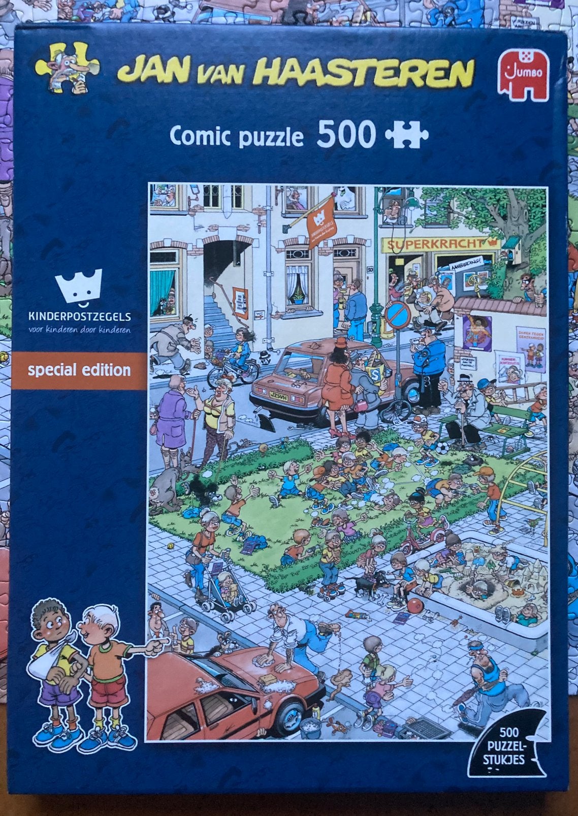 JvHaasteren 500🧩Kinderpostzegels, Ophalen of Verzenden, 500 t/m 1500 stukjes, Zo goed als nieuw, Legpuzzel