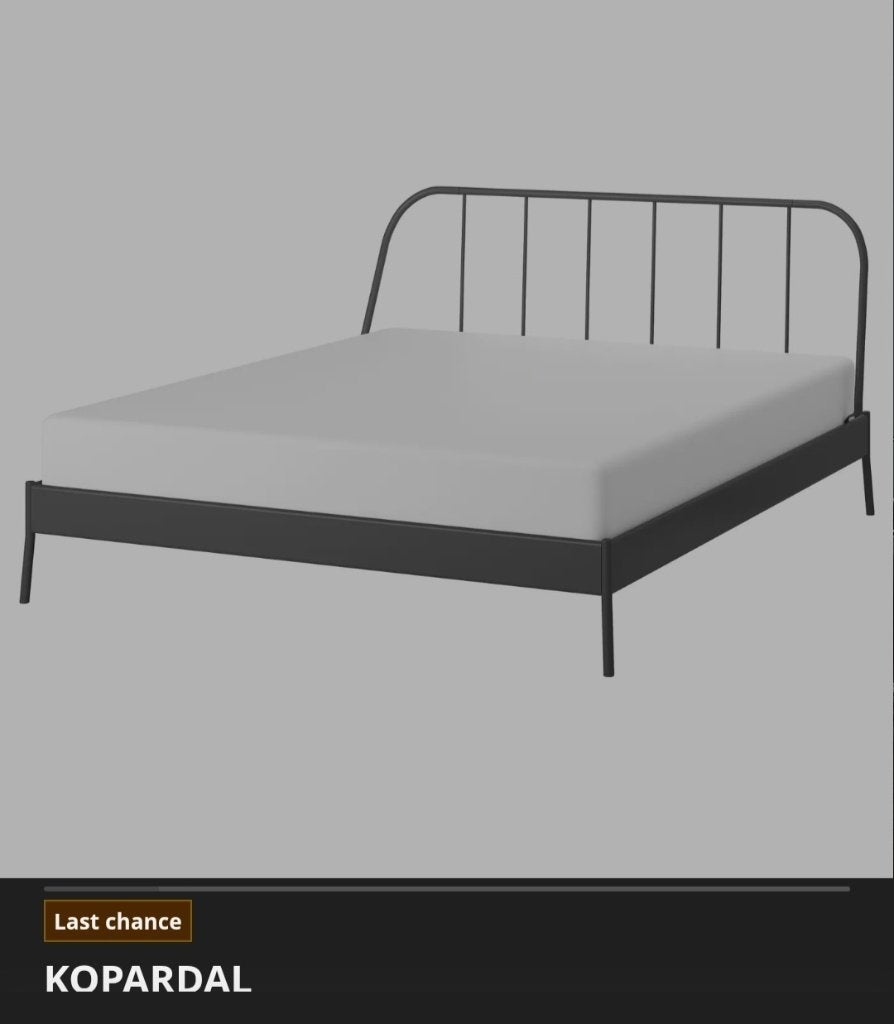 Kopardal bed ikea en Lönset lattenbodem, Ophalen, Tweepersoons, Zo goed als nieuw, 200 cm